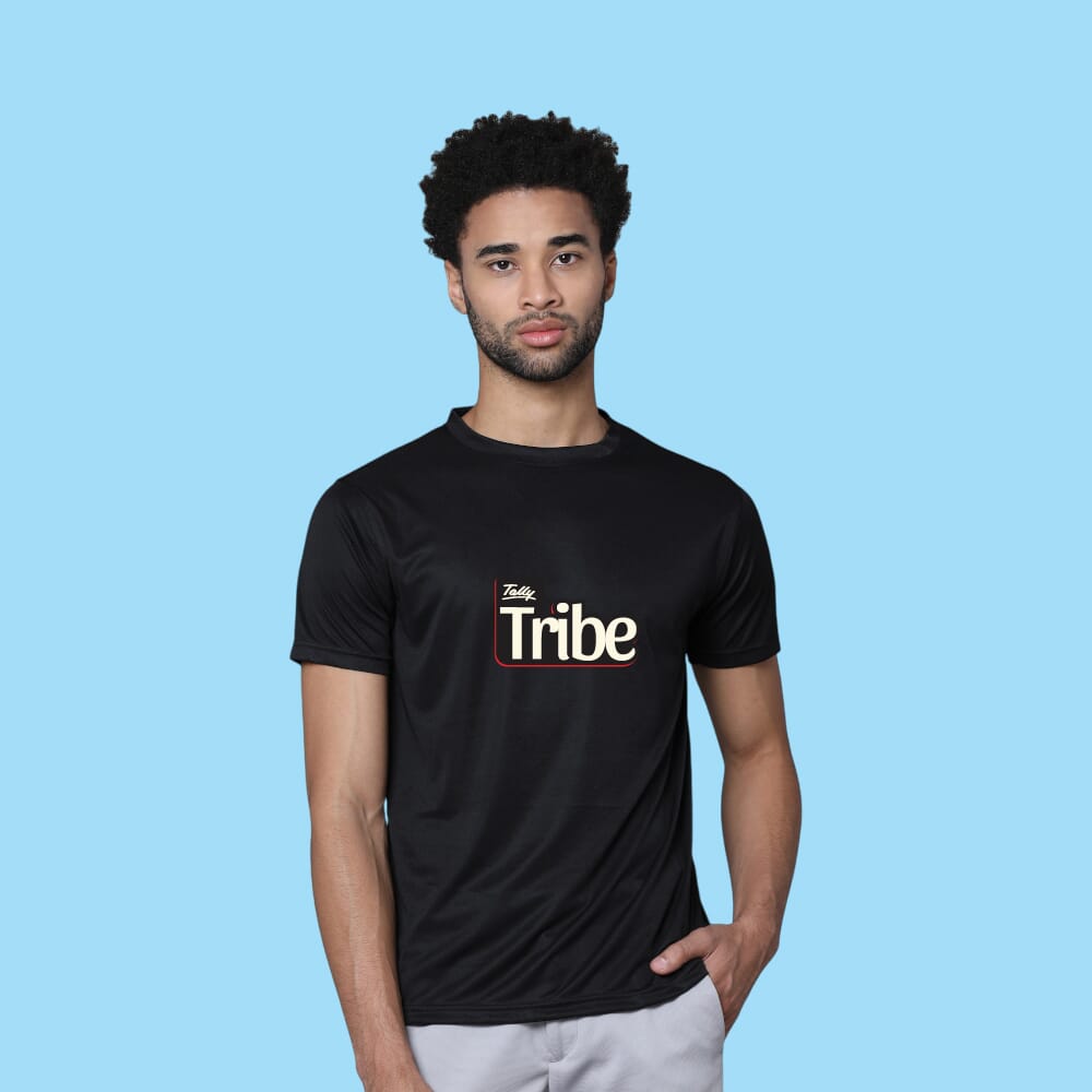 Greys&Blues Mobilitee Round Neck T-Shirt- Black